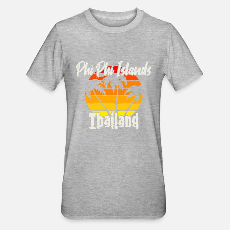 Phi Phi Islands Thailand - Unisex Polycotton T-Shirt - heather grey