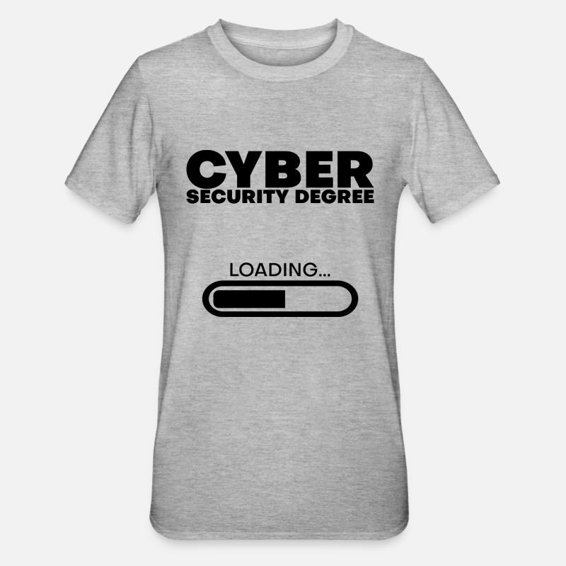 Cyber Security Degree Loading 4 - Unisex Polycotton T-Shirt - heather grey