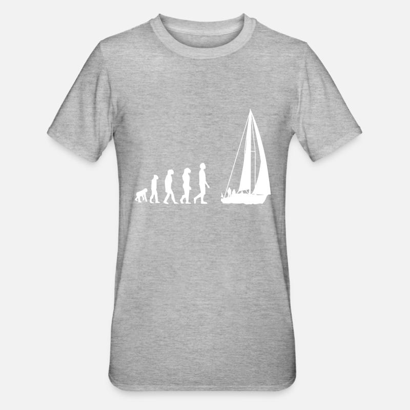 Voilier évolution - T-shirt polycoton Unisexe - gris chiné