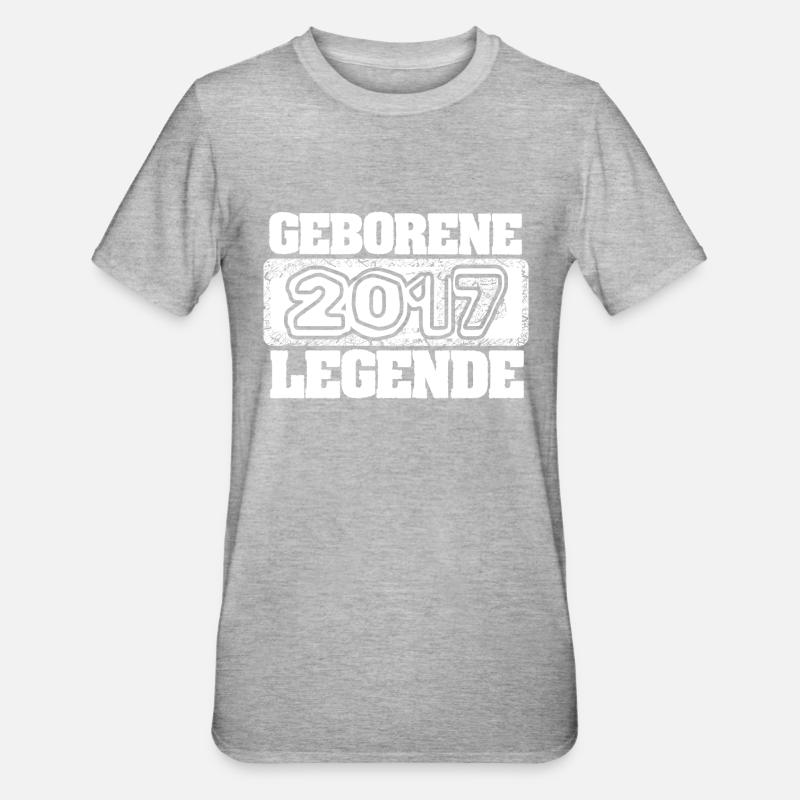 Geschenkidee 2017 - Unisex Polycotton T-Shirt - Grau meliert