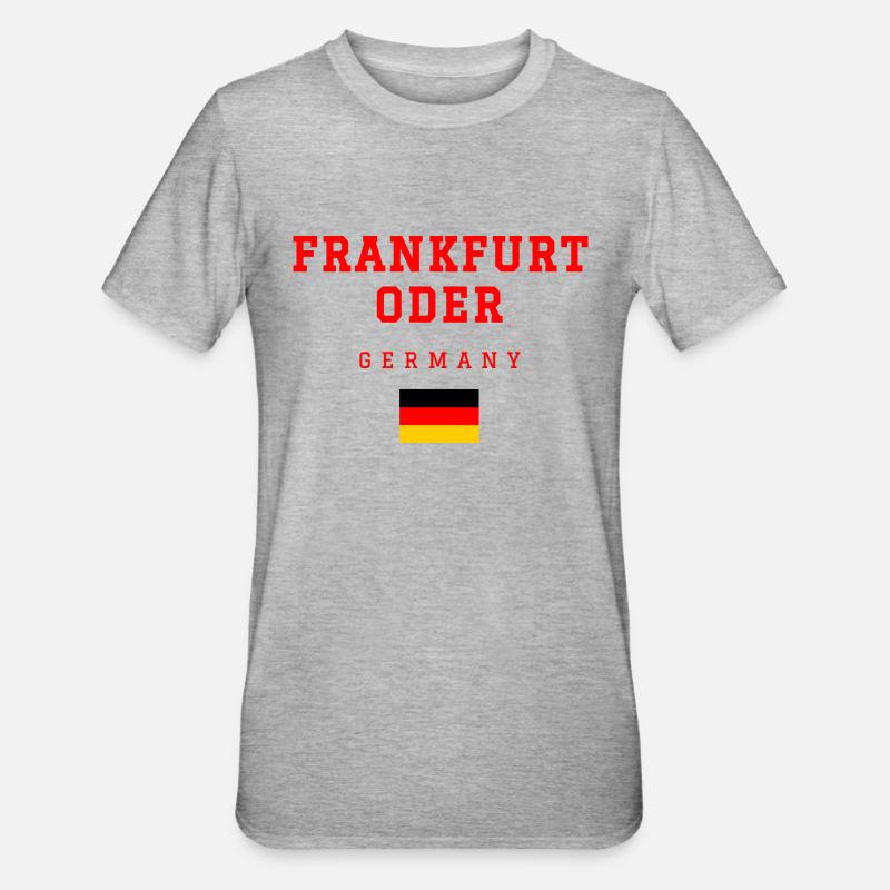 Frankfurt Oder Deutschland - Unisex Polycotton T-Shirt - Grau meliert
