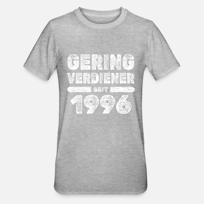 1996 - T-shirt polycoton Unisexe - gris chiné