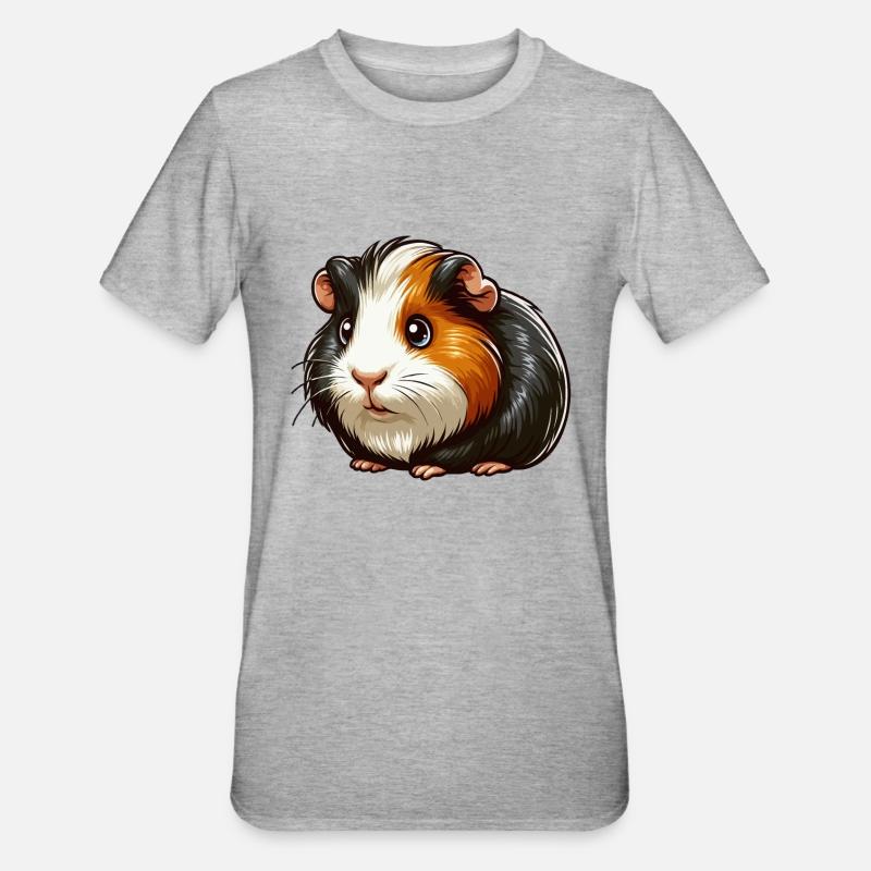 Fourrure de cochon d’Inde - T-shirt polycoton Unisexe - gris chiné