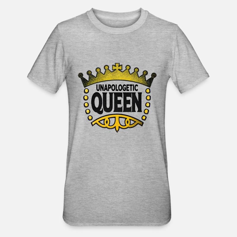 Unverfrorene Königin - Unisex Polycotton T-Shirt - Grau meliert