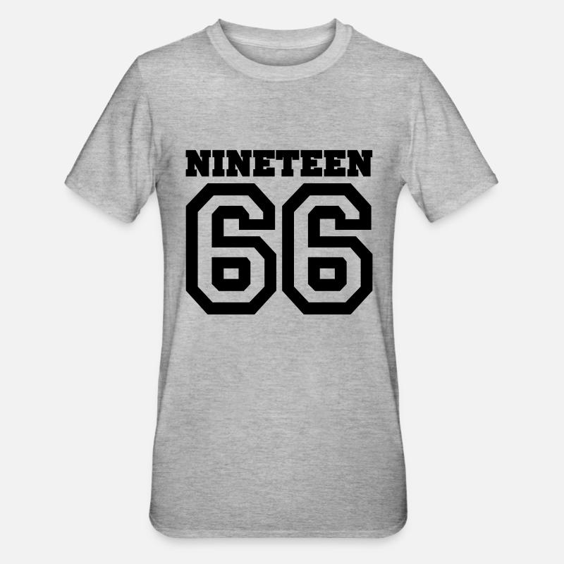 1966 - T-shirt polycoton Unisexe - gris chiné