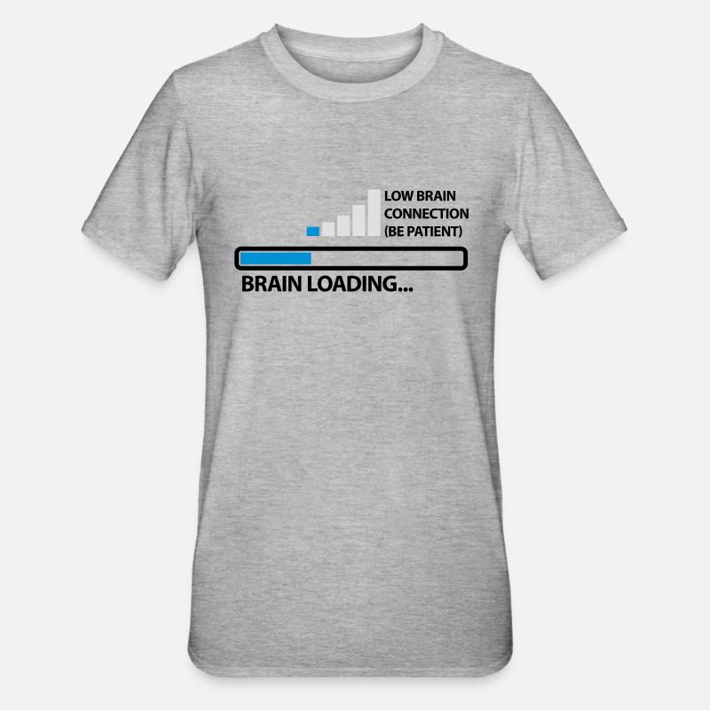 low_brain_connetion_loading_3c - T-shirt polycoton Unisexe - gris chiné
