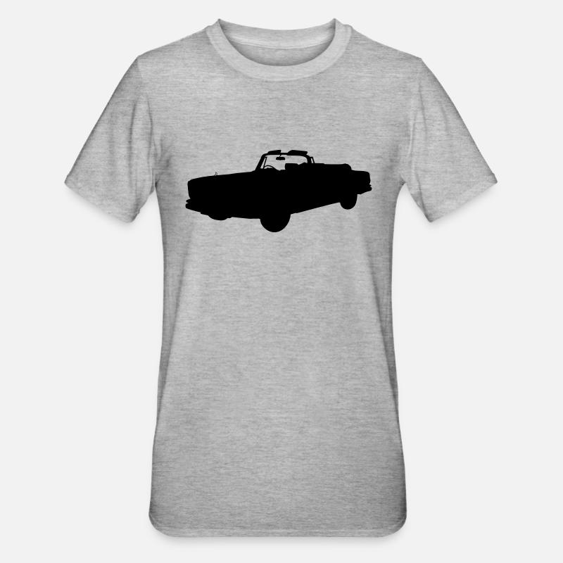 Oldtimercabrio - Unisex Polycotton T-Shirt - Grau meliert