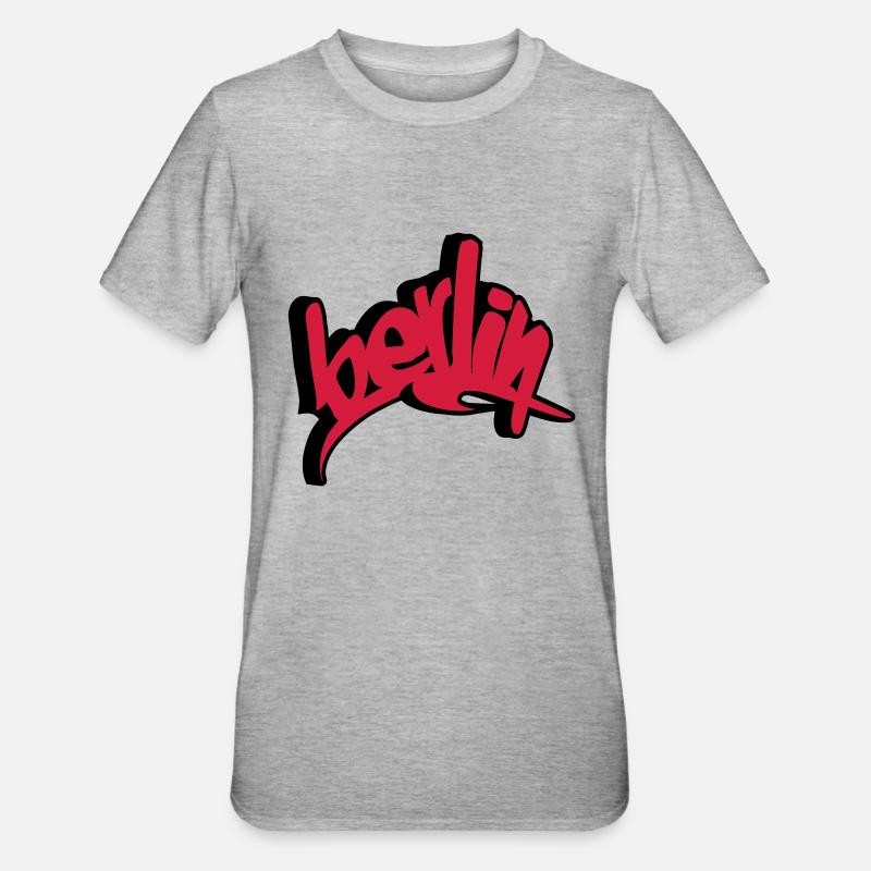 Berlin - T-shirt polycoton Unisexe - gris chiné