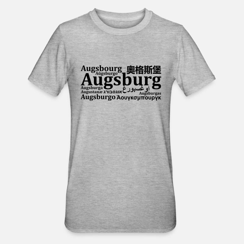 Augsburg tagcloud - Unisex Polycotton T-Shirt - heather grey
