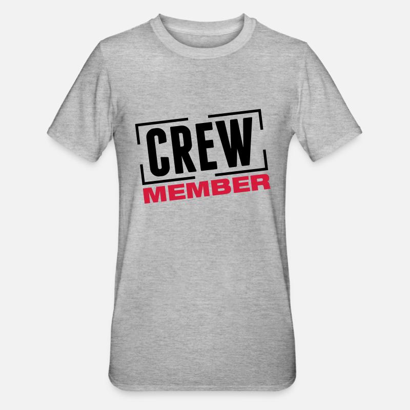 crew_member_design_bs2 - T-shirt polycoton Unisexe - gris chiné