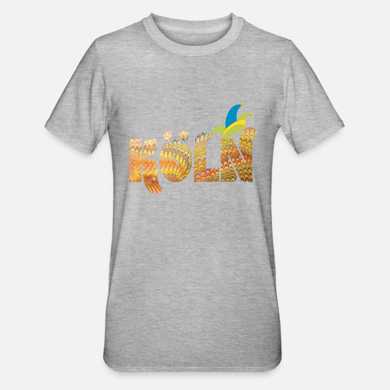 Carnaval de Cologne e 37 - T-shirt polycoton Unisexe - gris chiné