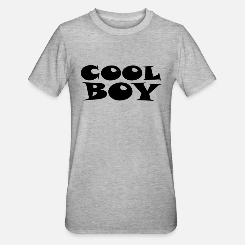 Cool Boy - Coole Junge - Unisex Polycotton T-Shirt - Grau meliert