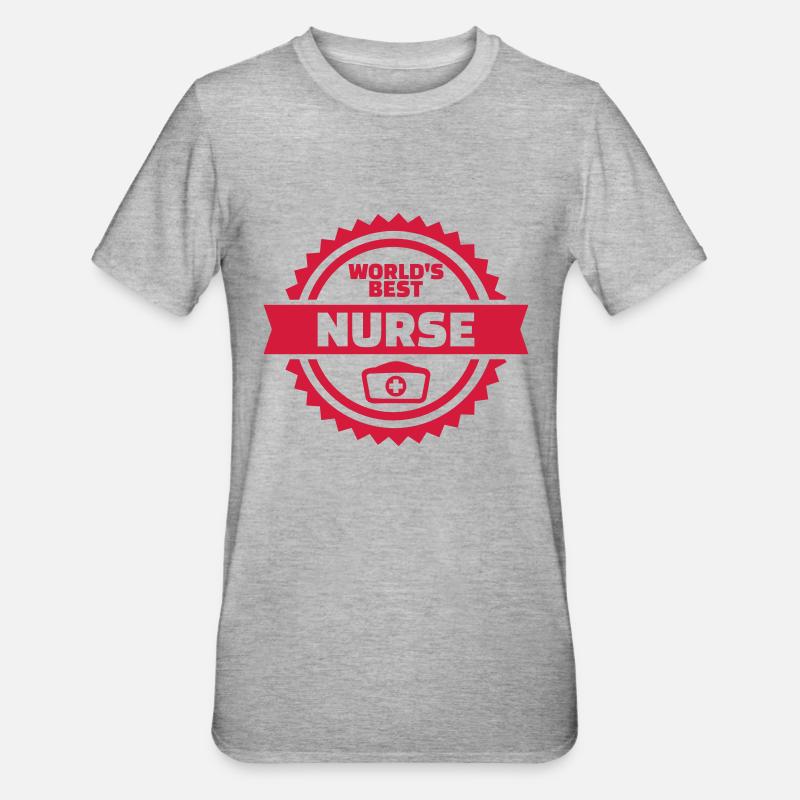 Krankenschwester - Unisex Polycotton T-Shirt - Grau meliert