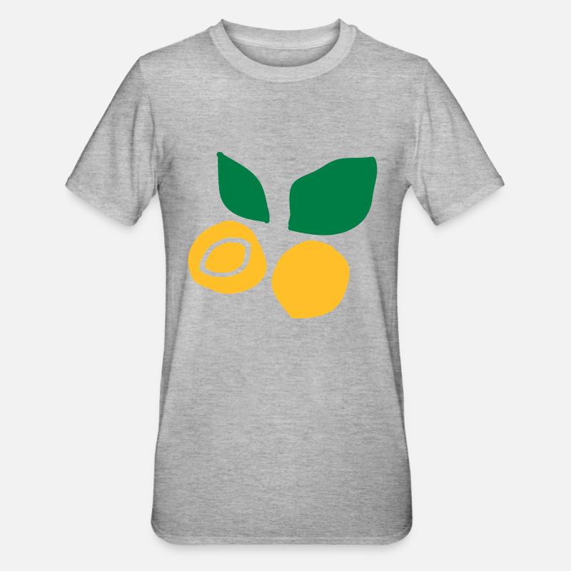 Abricot c2 - T-shirt polycoton Unisexe - gris chiné
