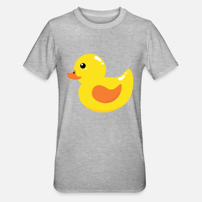 Canard jaune couinant - T-shirt polycoton Unisexe - gris chiné