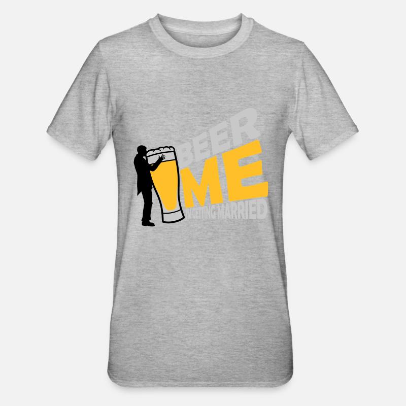 Beer Me Getting Married - Unisex Polycotton T-Shirt - Grau meliert