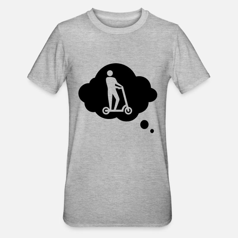 E-Scooter E-Roller Scooter - T-shirt polycoton Unisexe - gris chiné