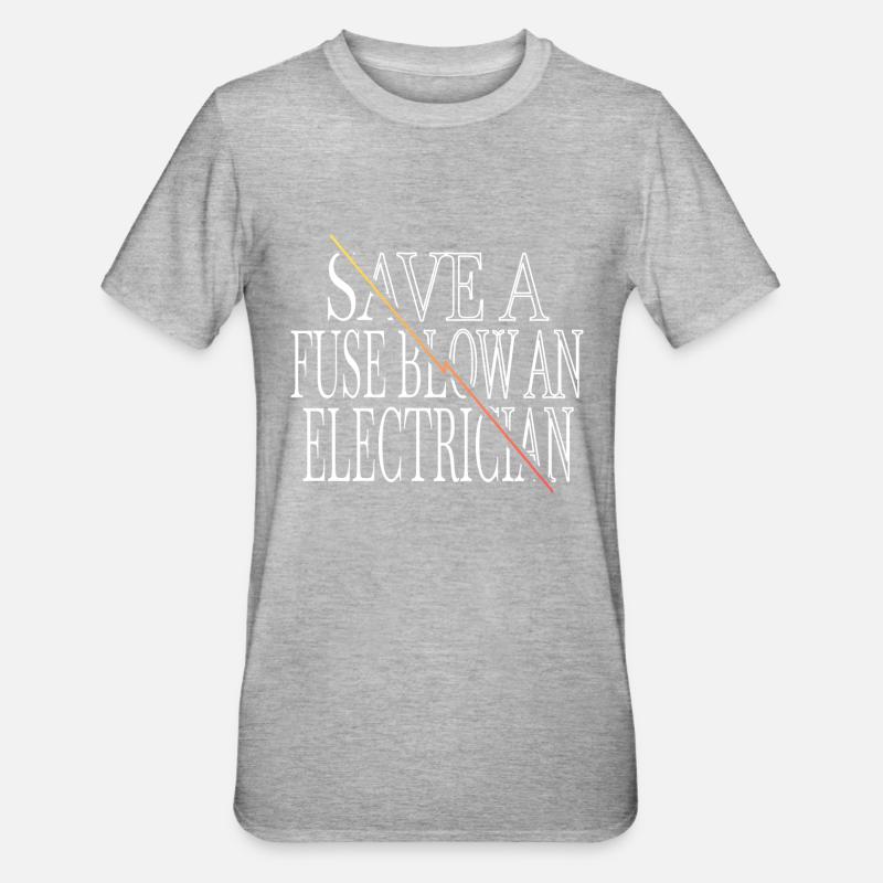 lineman computer electrical engineering profession - Unisex Polycotton T-Shirt - Grau meliert