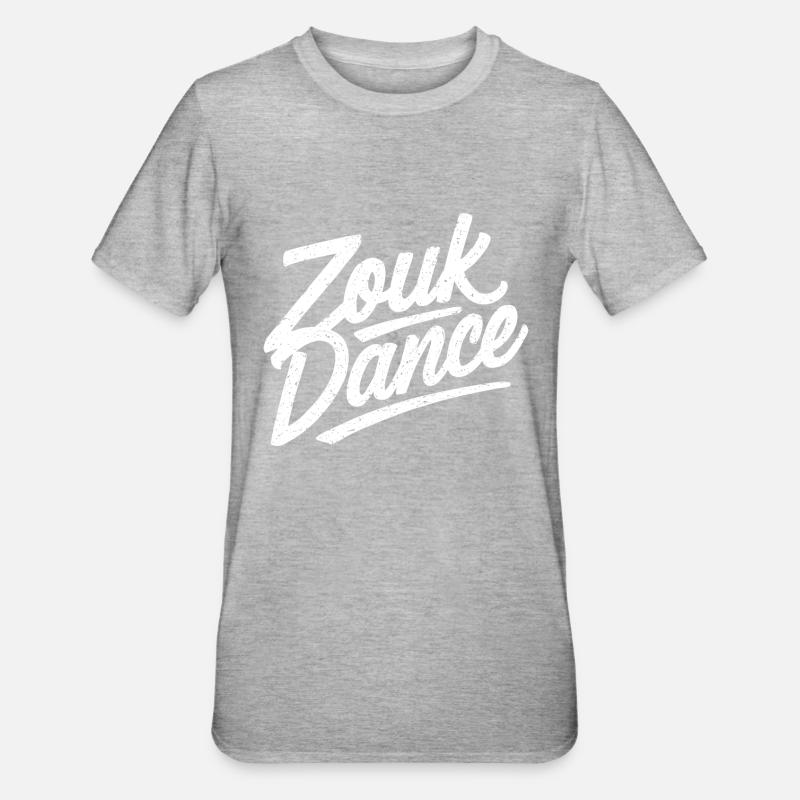 Cadeau de danse Zouk - T-shirt polycoton Unisexe - gris chiné