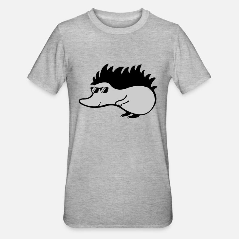 cool igel - Unisex Polycotton T-Shirt - Grau meliert