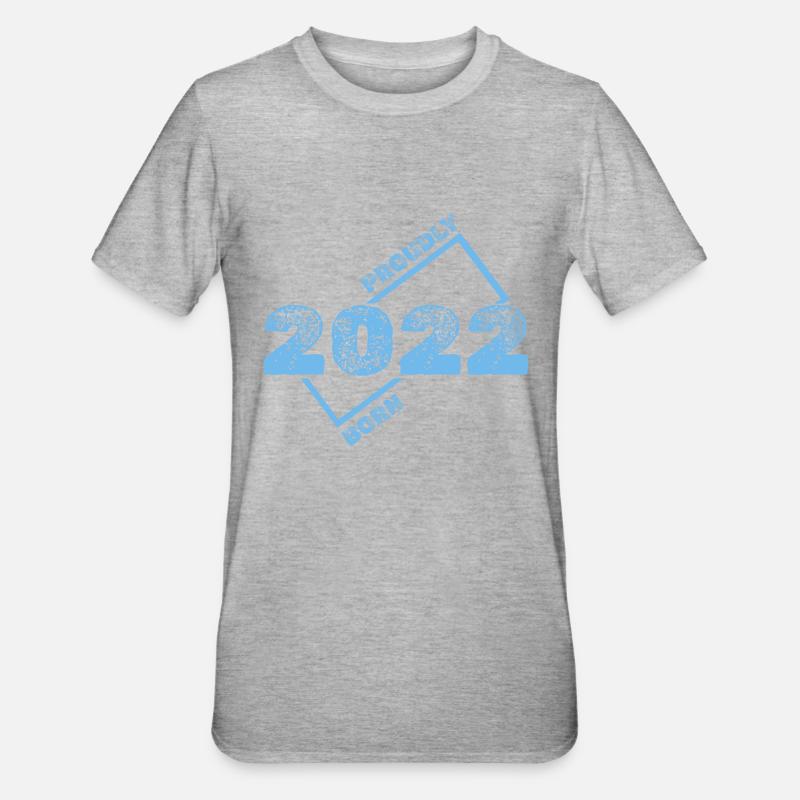 Geschenkidee 2022 - Unisex Polycotton T-Shirt - Grau meliert