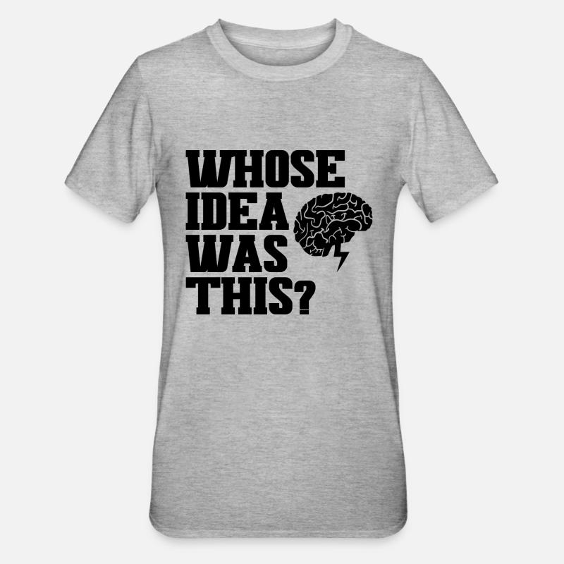 Whose Idea Was This 3 - Unisex Polycotton T-Shirt - heather grey