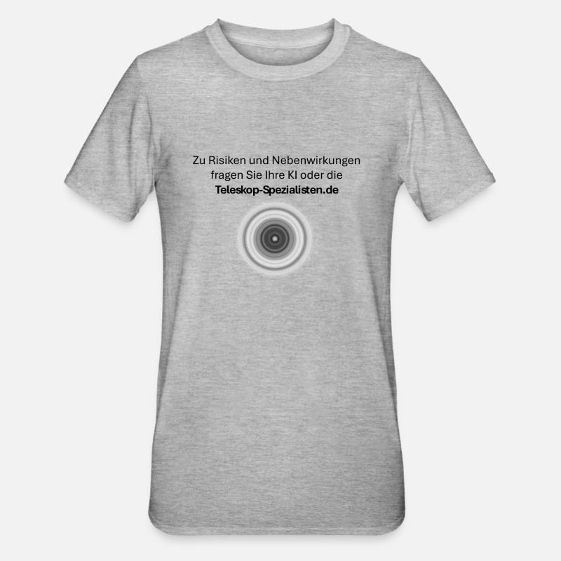 Astronomie Risques Effets secondaires Télescope - T-shirt polycoton Unisexe - gris chiné