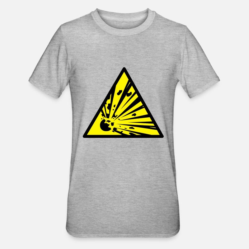 explosiv - Unisex Polycotton T-Shirt - Grau meliert