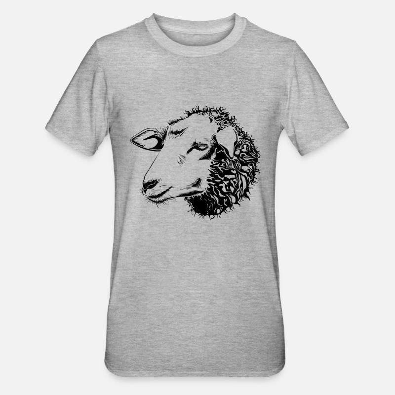 sheep37 - T-shirt polycoton Unisexe - gris chiné