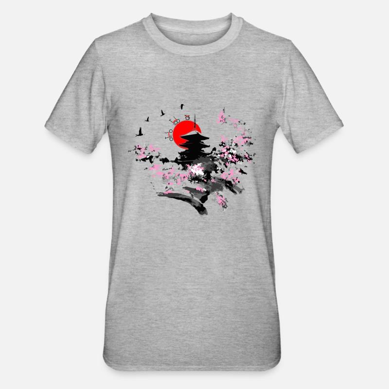KETTE X Brompton Sakura - Unisex Polycotton T-Shirt - Grau meliert