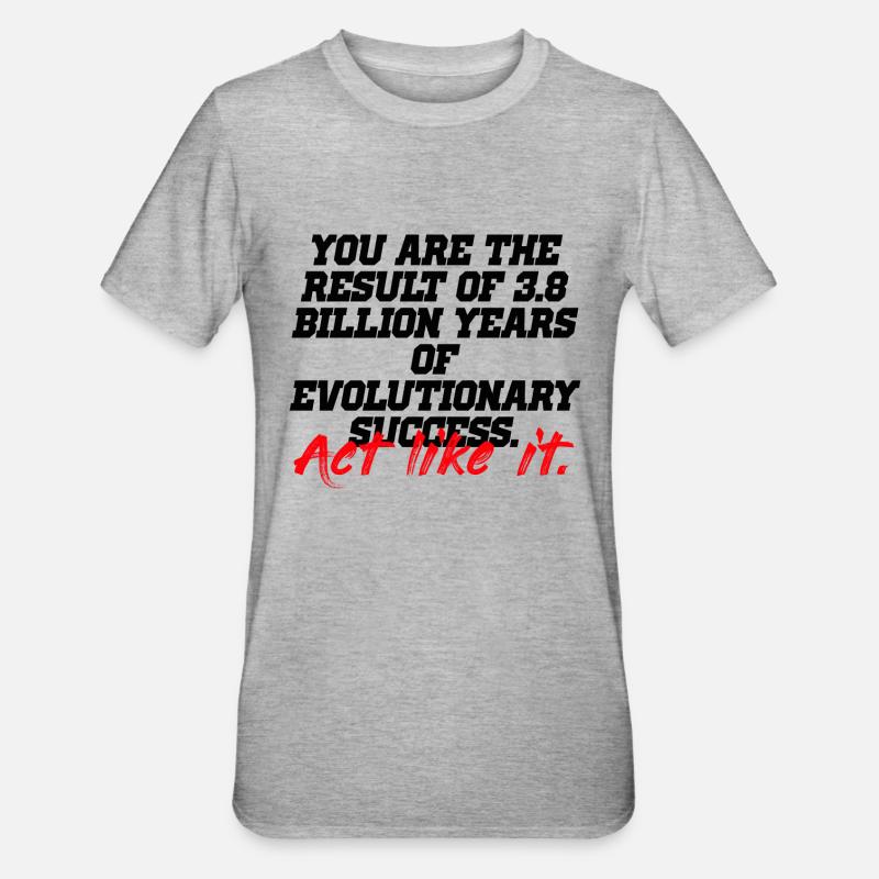 act like it evolution - Unisex Polycotton T-Shirt - heather grey