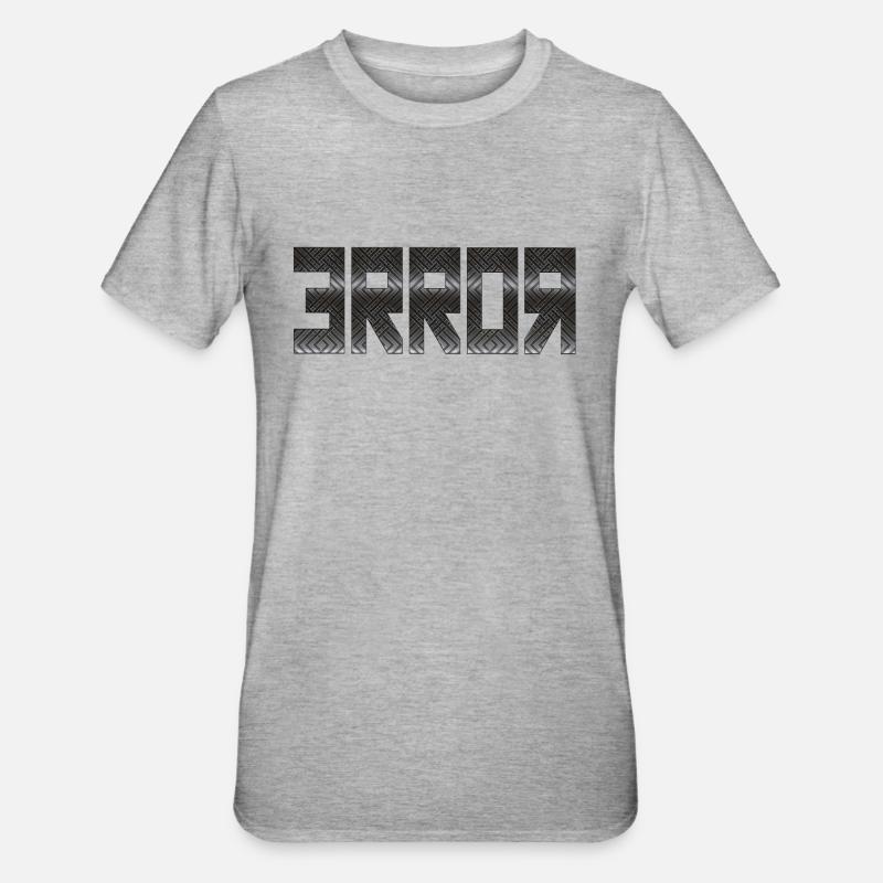 Fehler-Code - Unisex Polycotton T-Shirt - Grau meliert