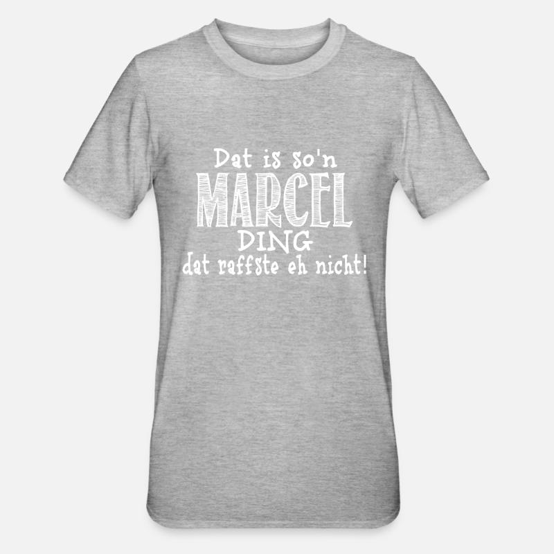 marcel - Unisex Polycotton T-Shirt - Grau meliert