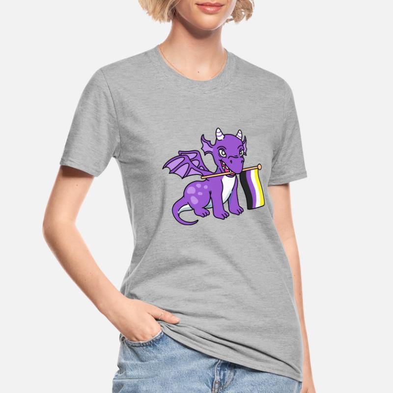 Nonbinary Pride Drache Nonbinary Pride Unisex Polycotton T-Shirt