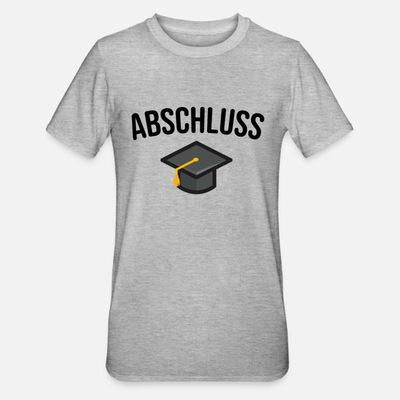 Abschluss Studium Abitur - Unisex Polycotton T-Shirt - Grau meliert