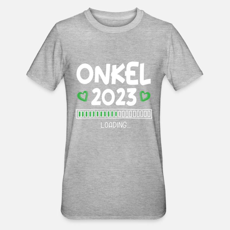 Onkel 2023 Loading - Unisex Polycotton T-Shirt - Grau meliert