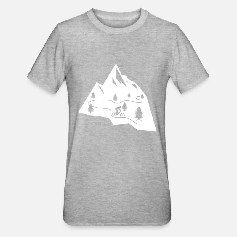 VTT Cyclisme Descente - T-shirt polycoton Unisexe - gris chiné