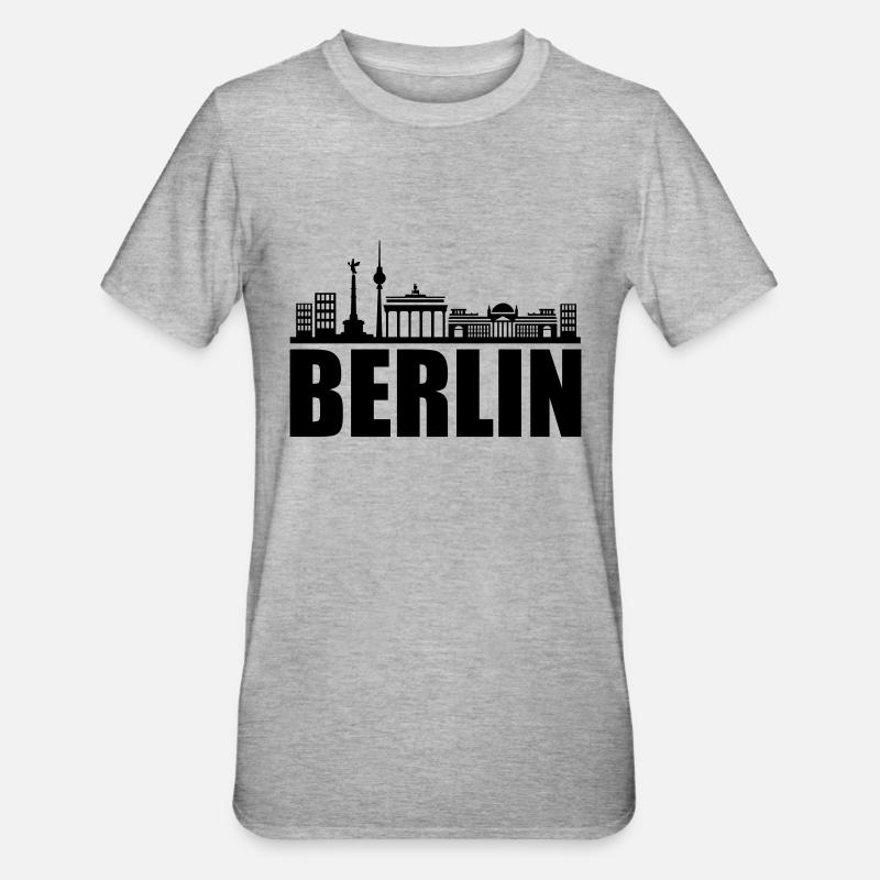 Horizon de Berlin - T-shirt polycoton Unisexe - gris chiné