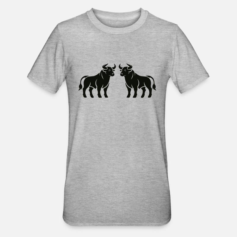 bulls - Unisex Polycotton T-Shirt - heather grey