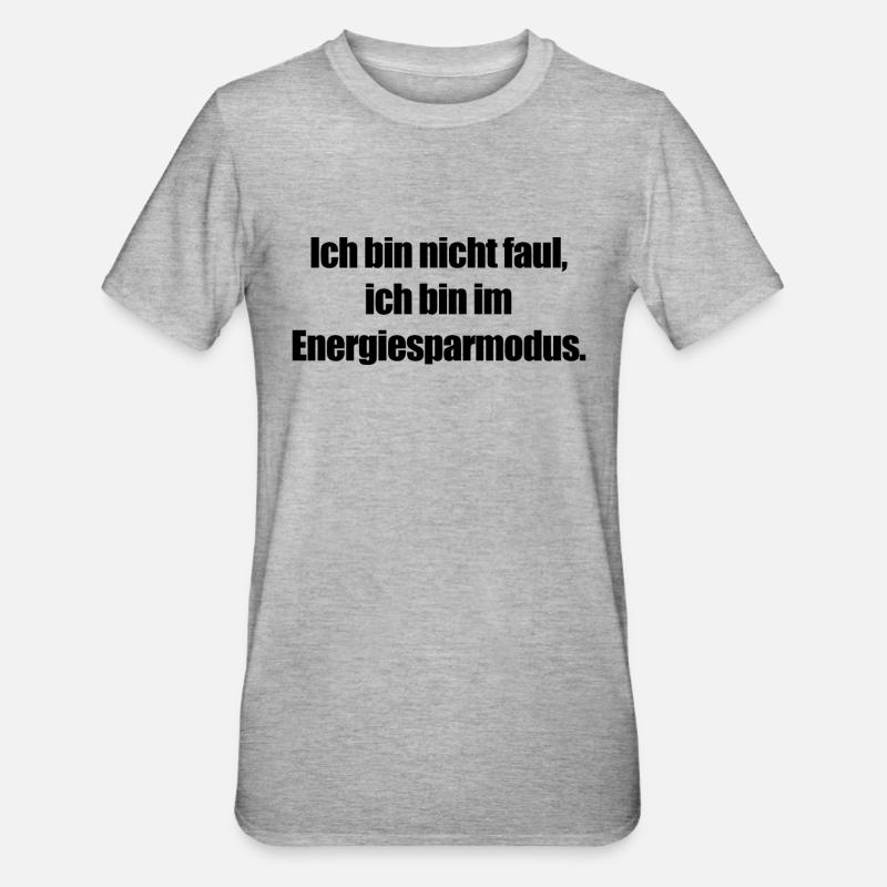 Power saving mode active - Unisex Polycotton T-Shirt - heather grey