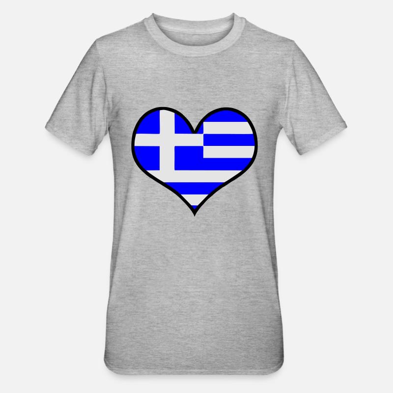 hellas grèce grèce - T-shirt polycoton Unisexe - gris chiné
