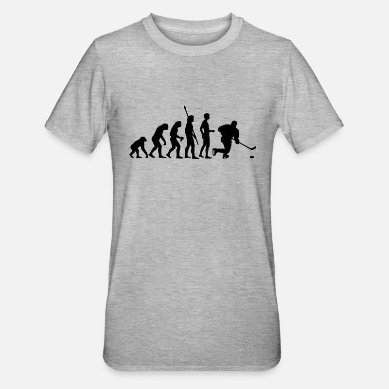 evolution_eishockey_b - Unisex Polycotton T-Shirt - heather grey