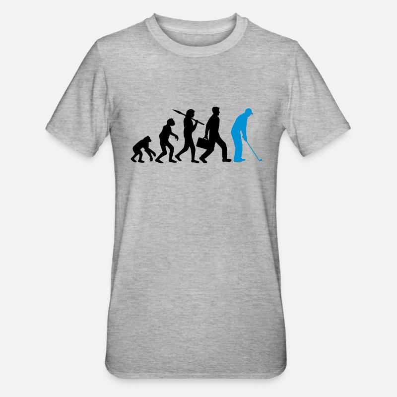 Play golf Evolution - Unisex Polycotton T-Shirt - heather grey