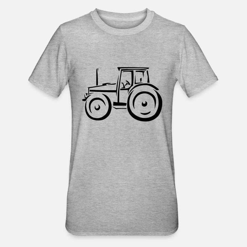 Traktor - Unisex Polycotton T-Shirt - Grau meliert