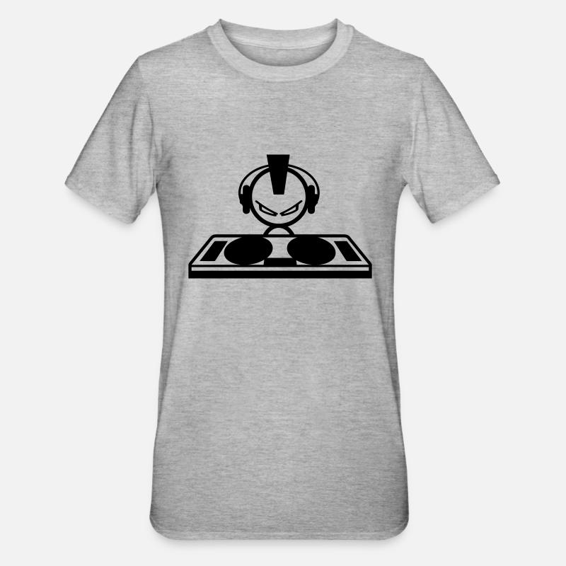 DJ - T-shirt polycoton Unisexe - gris chiné