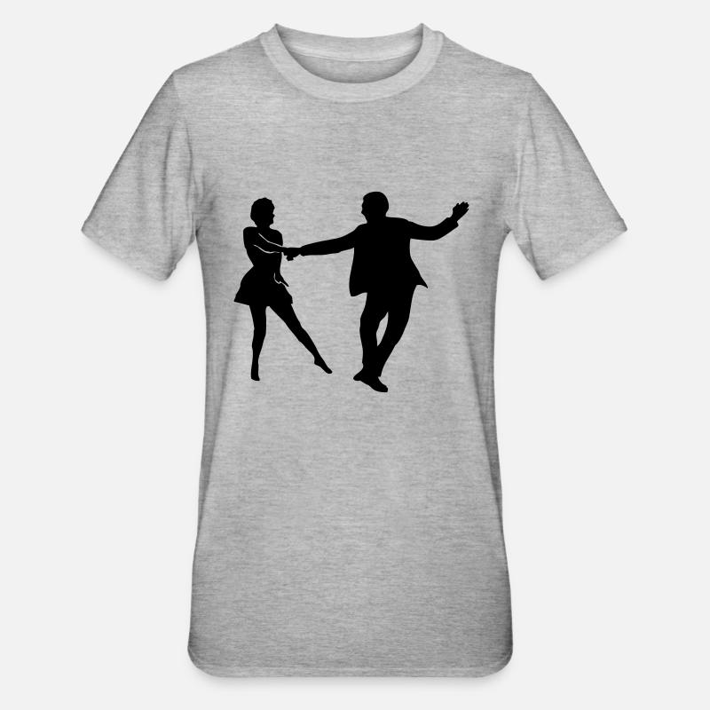 west coast swing dancer - Unisex Polycotton T-Shirt - heather grey