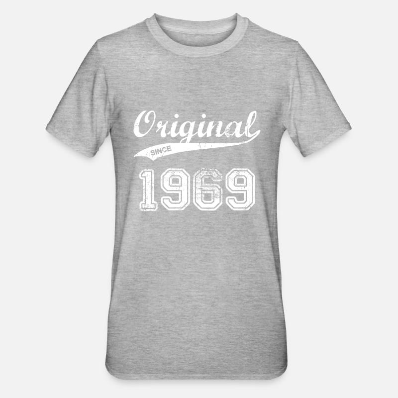 1969 - Unisex Polycotton T-Shirt - Grau meliert
