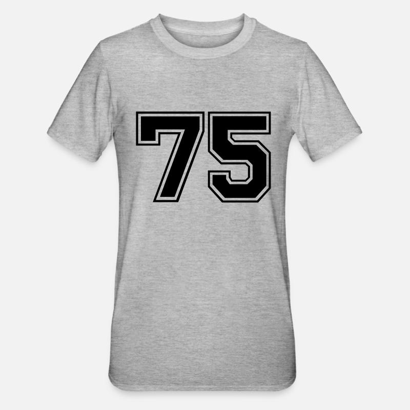 75 - T-shirt polycoton Unisexe - gris chiné