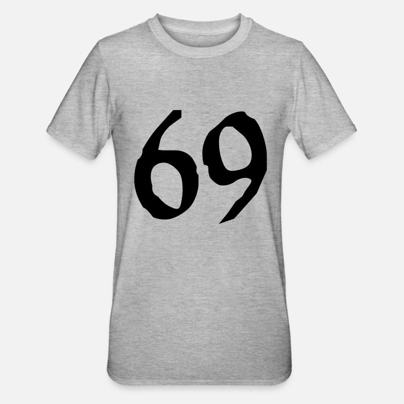 69_vec_1fr - T-shirt polycoton Unisexe - gris chiné