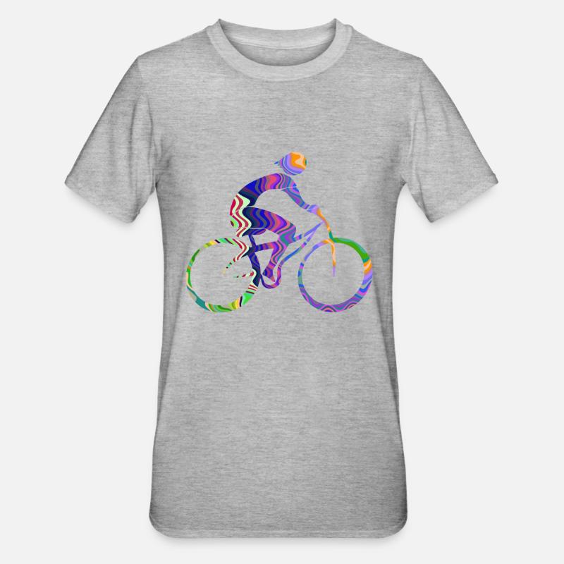 Radfahrer - Unisex Polycotton T-Shirt - Grau meliert